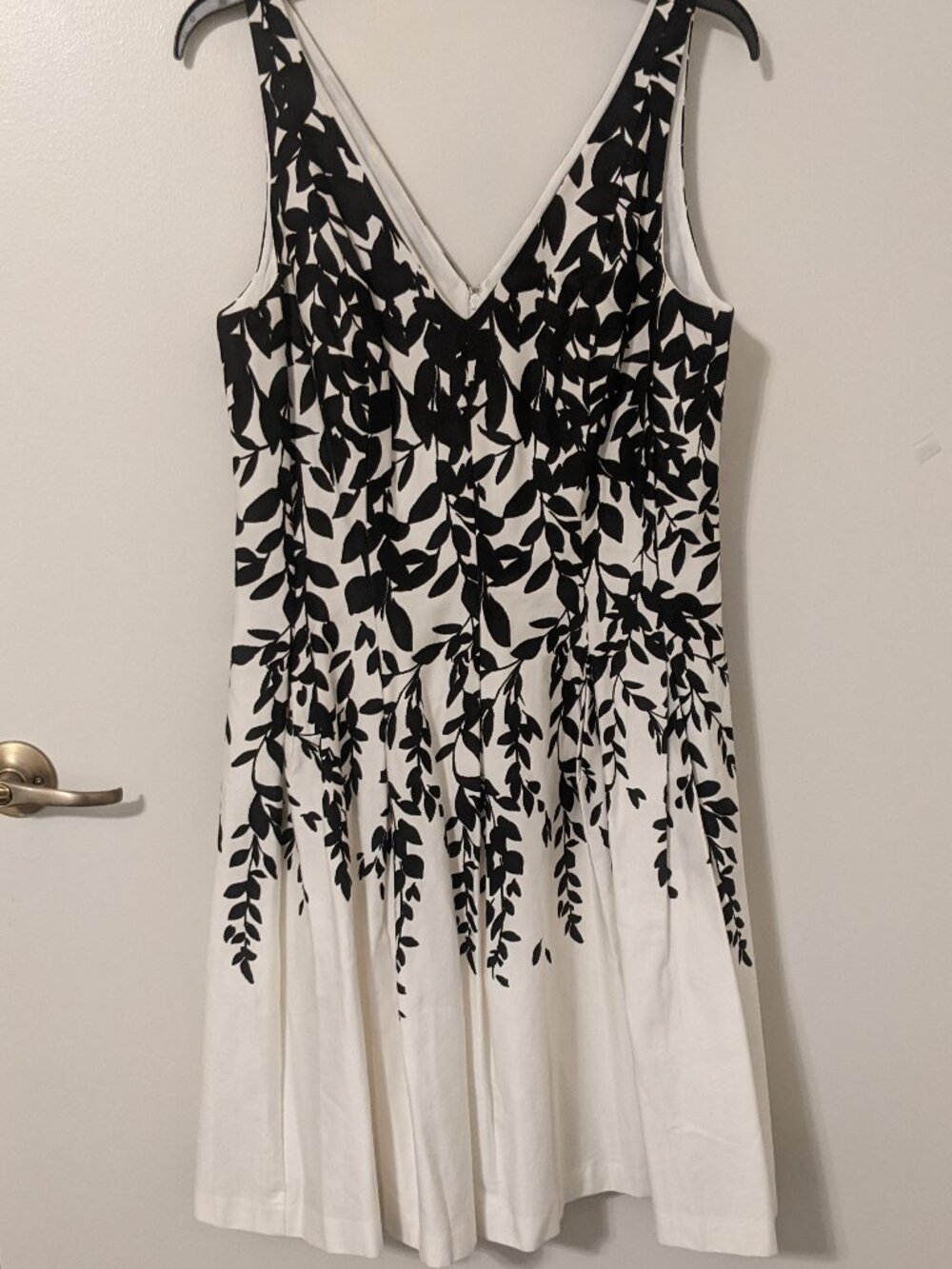 Lauren Ralph Lauren Floral Vines Dress Sz 10 Sleeveless Cotton Lined Old Money